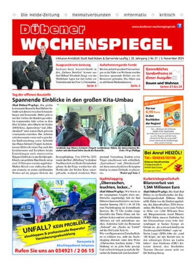 Dübener Wochenspiegel | Nr. 21 | 5. November 2025