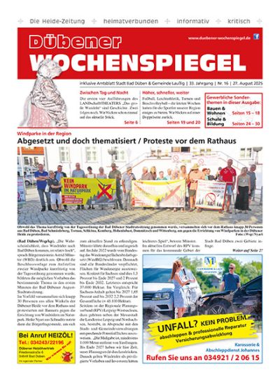 Dübener Wochenspiegel | Nr. 16 | 27. August 2025